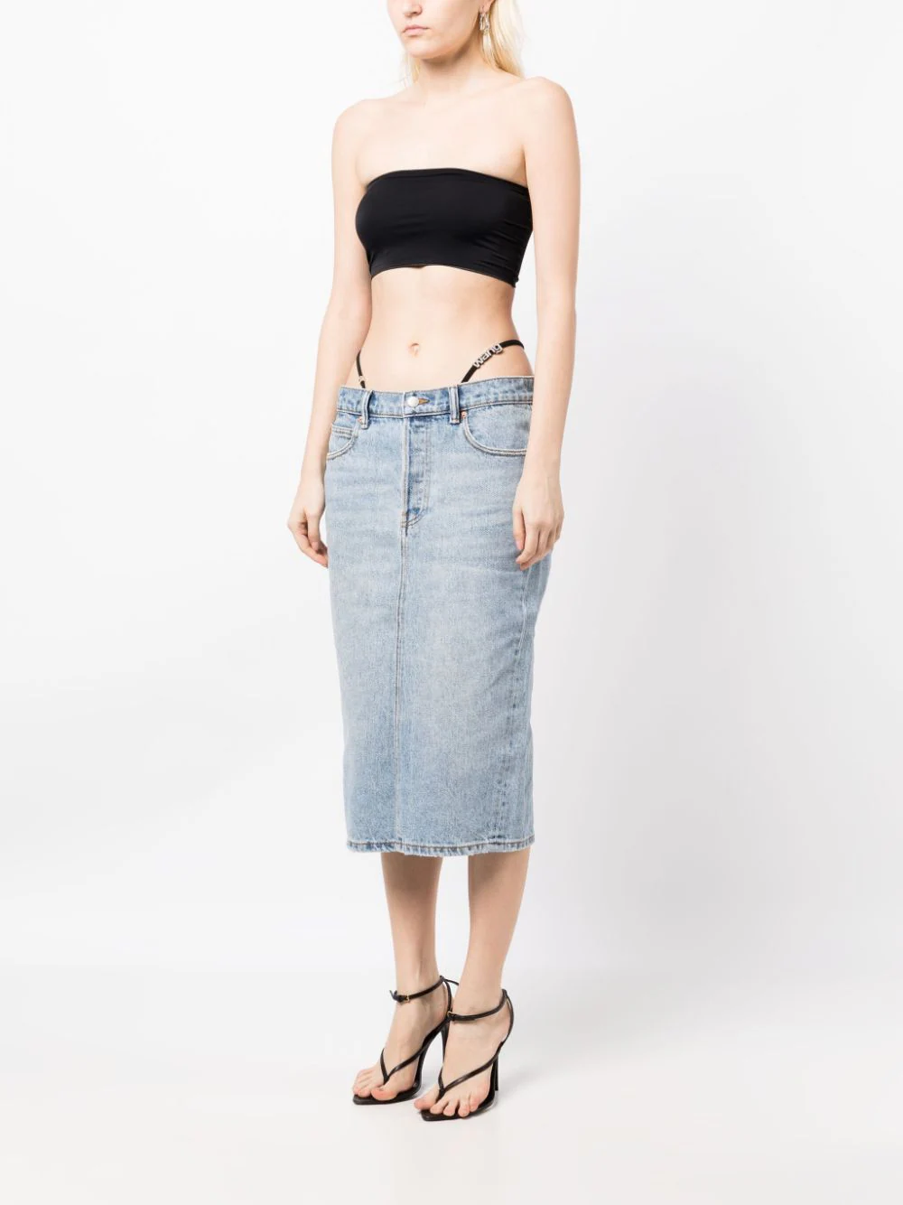 Alexander-Wang-Midi-Skirt-With-Diamante-Charm-Blue-3