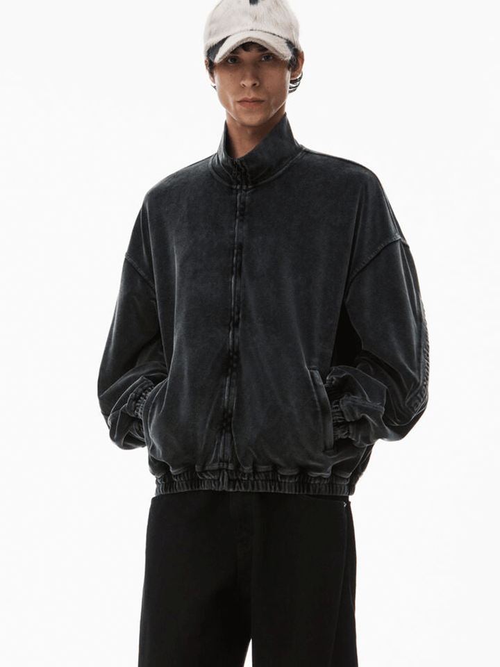 Alexander-Wang-Oversized-Soft-Velour-Track-Top-Black-2