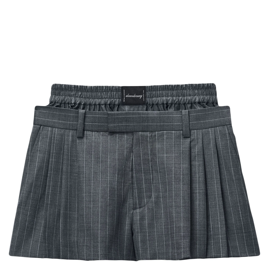 Pre-Styled Pleated Short With Boxer Waistband