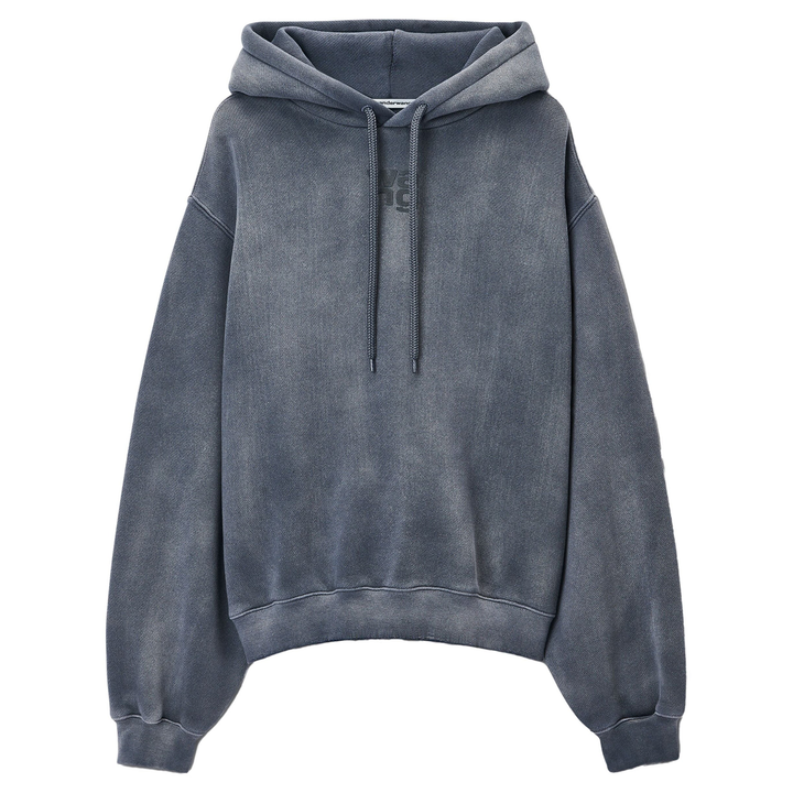 Puff Logo Hoodie In Structured Terry