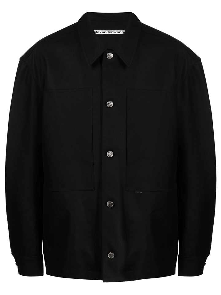 Alexander-Wang-Relaxed-Button-Down-Shirt-Black-1