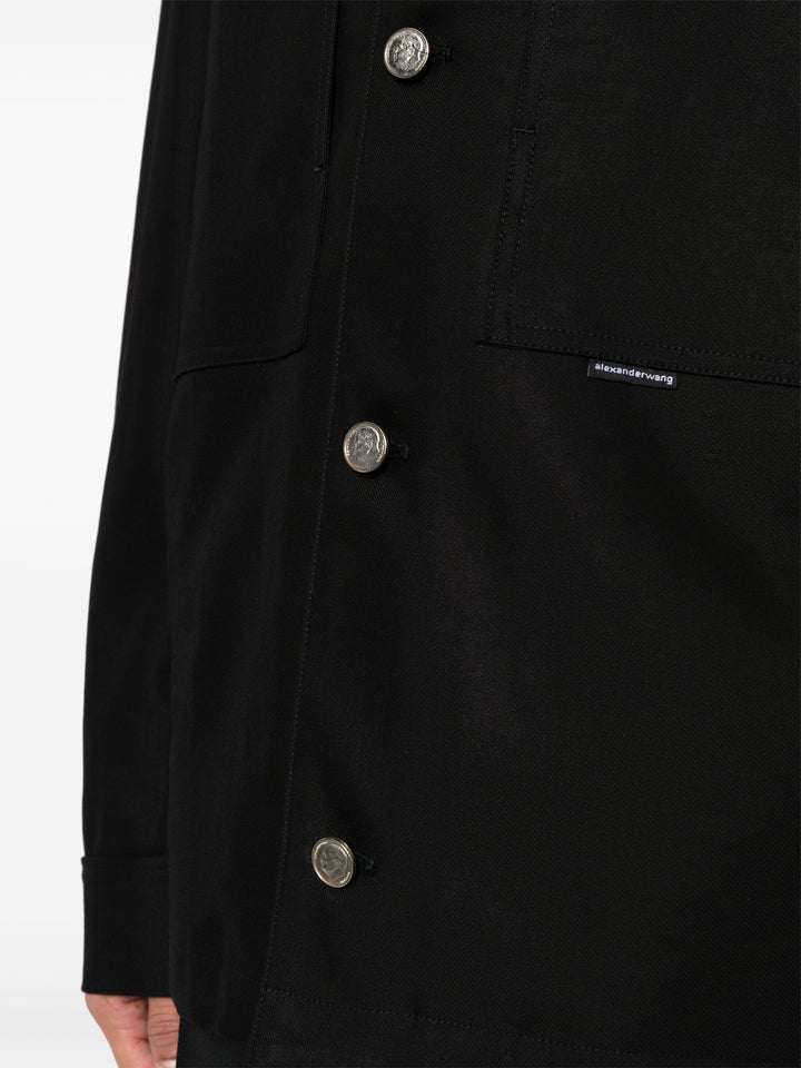 Alexander-Wang-Relaxed-Button-Down-Shirt-Black-5