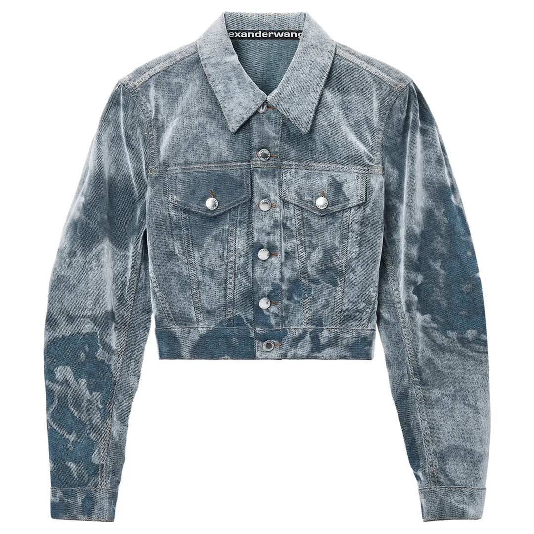 Slim Trucker Jacket Cloud Flock