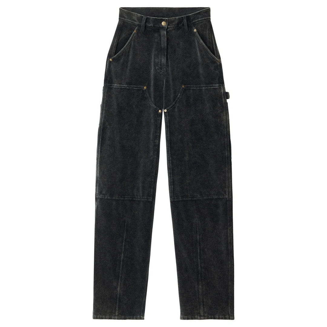 Workwear Pants In Crushed Velour