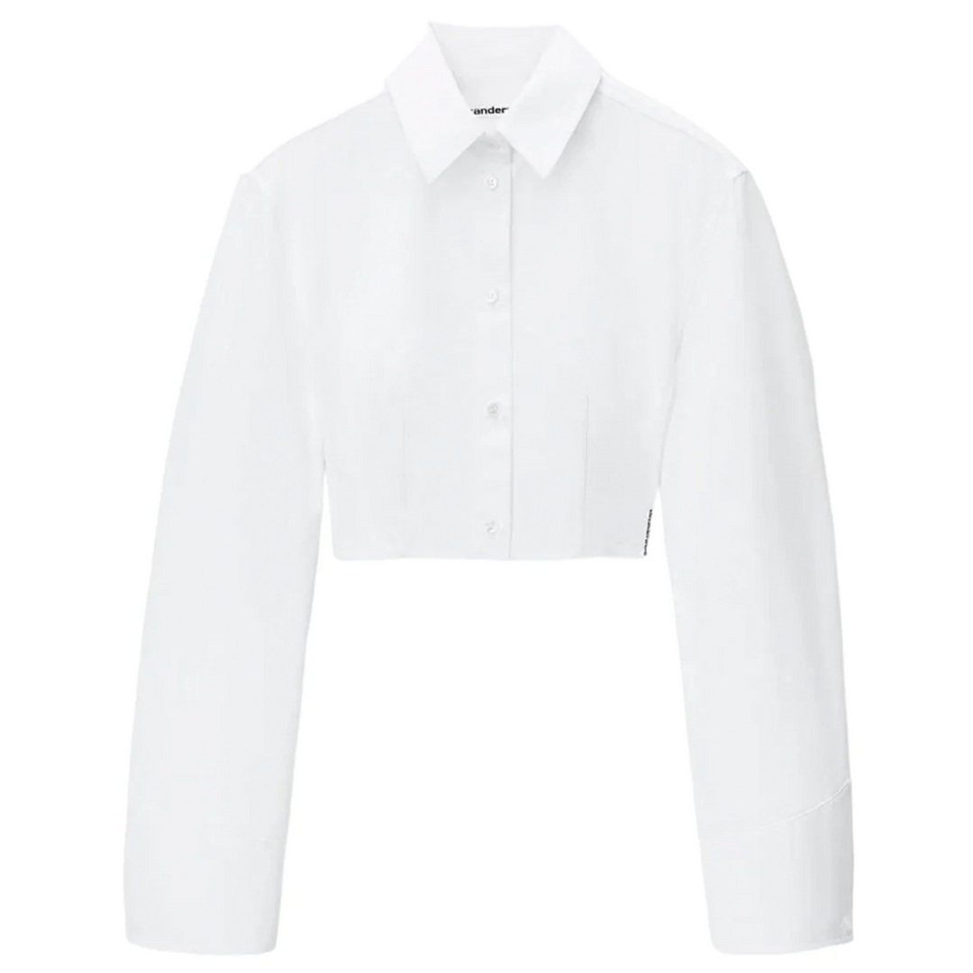 Cropped Structured Shirt In Organic Cotton