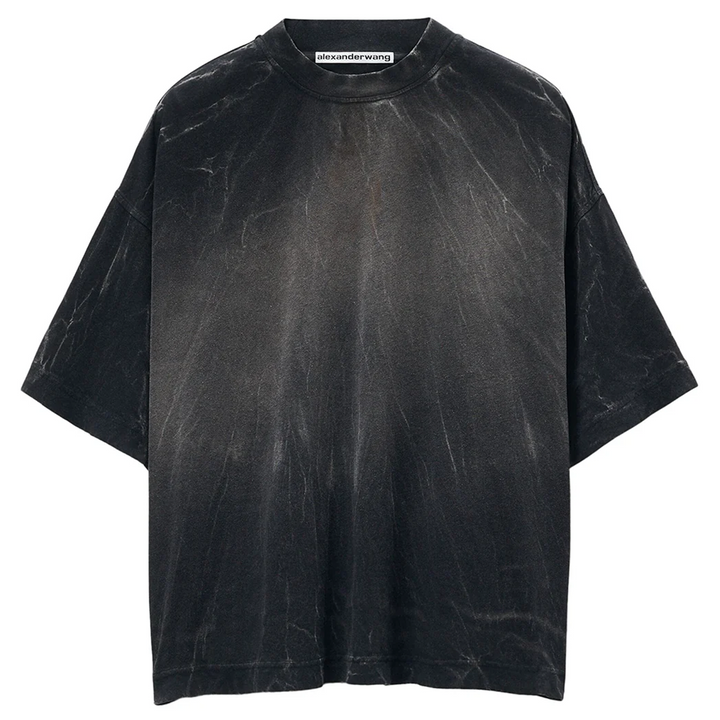 Distressed Wash Tee In Cotton