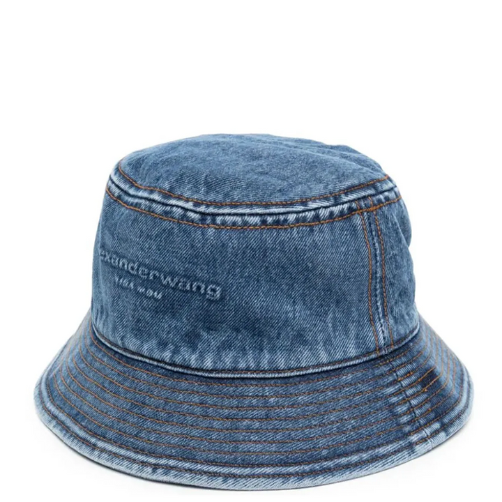 Embossed Bucket Hat In Denim