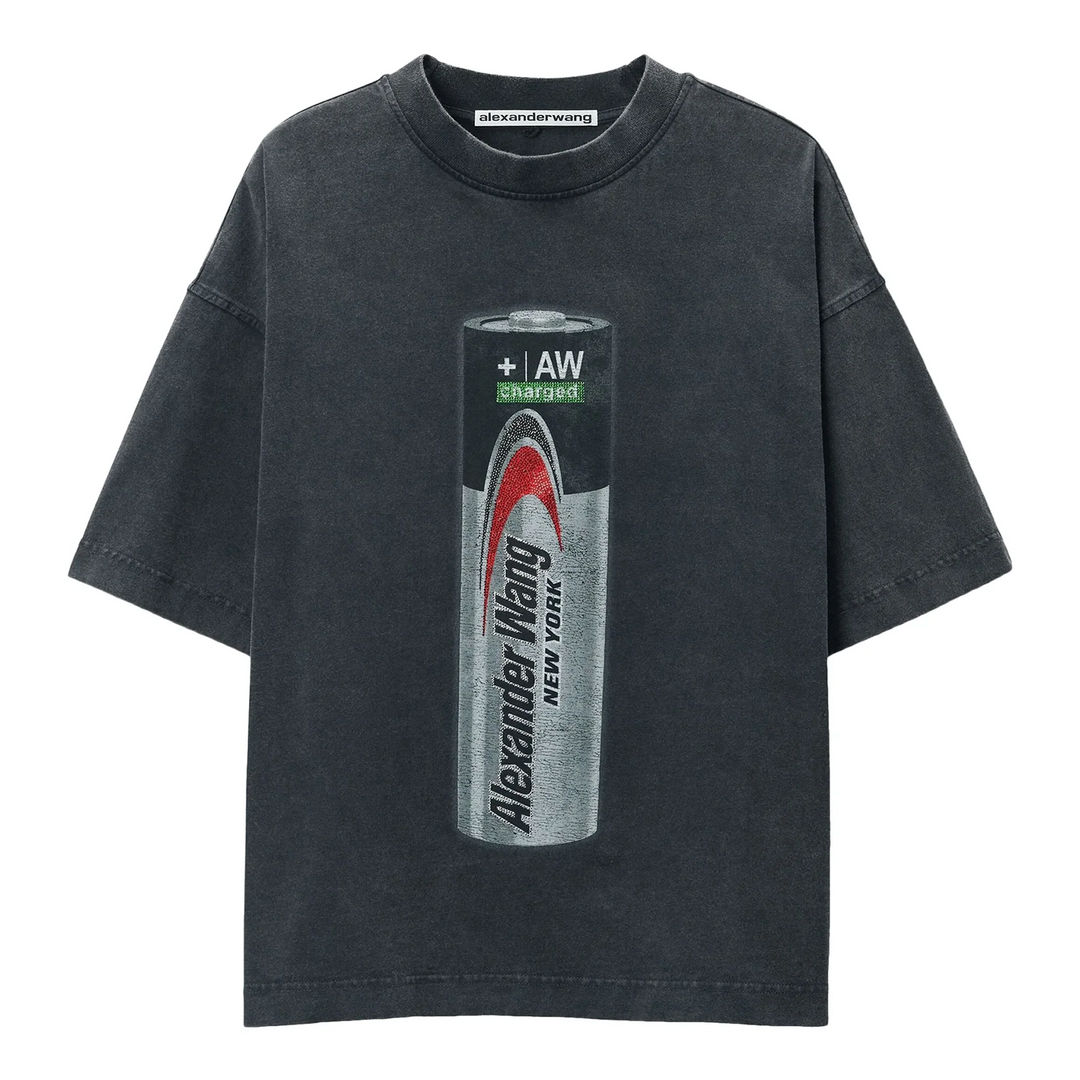 Unisex Battery Logo-Print Graphic T-Shirt