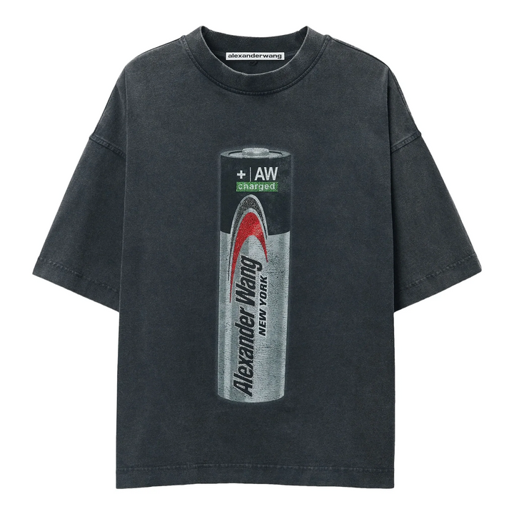 Unisex Battery Logo-Print Graphic T-Shirt