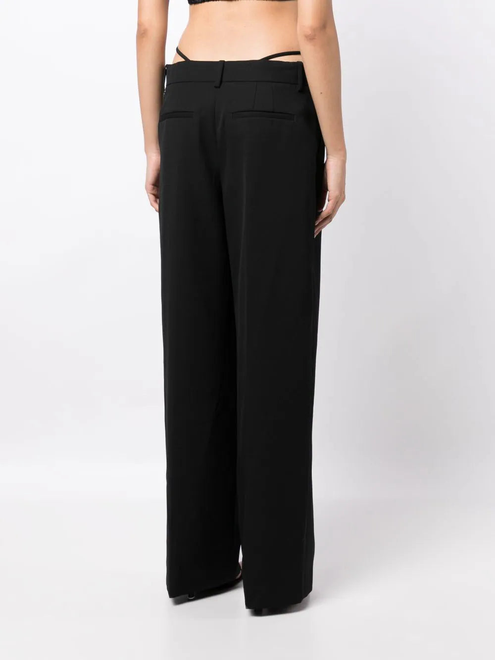 Alexander Wang-Low Waisted G-String Trousers-Black-4