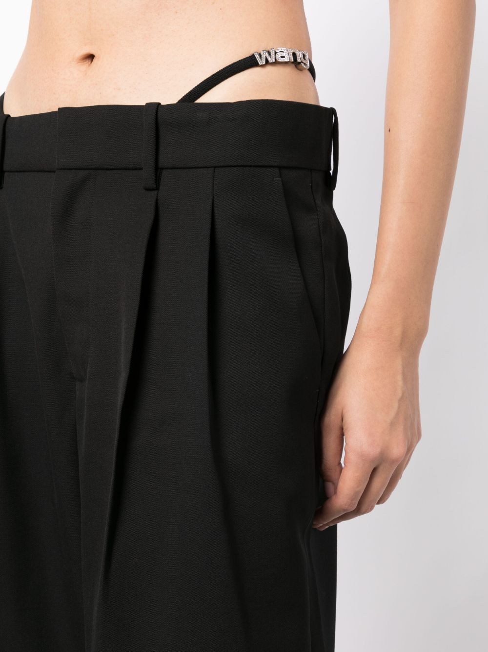 Alexander Wang-Low Waisted G-String Trousers-Black-5