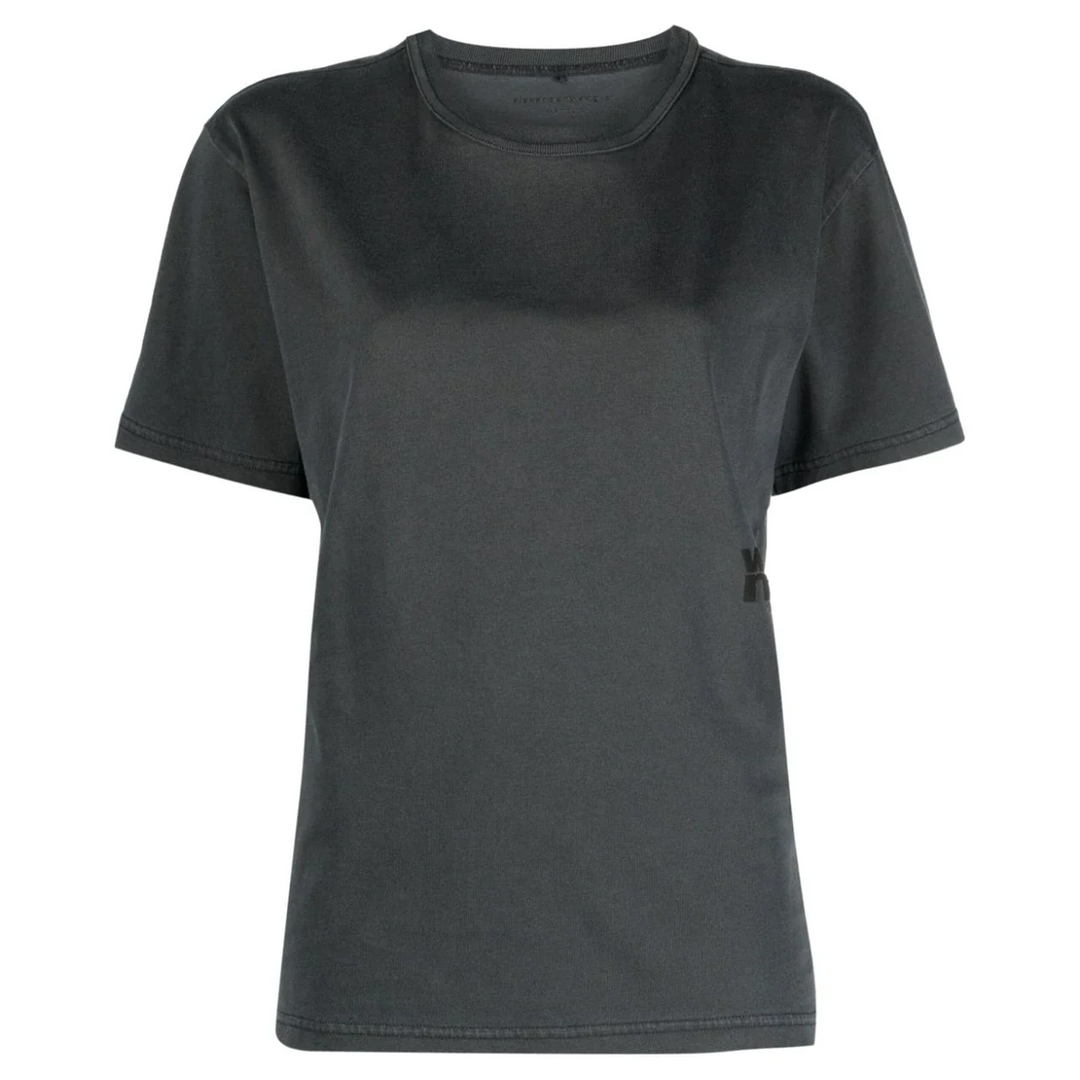 코튼 저지 소재의 퍼프 로고 티셔츠