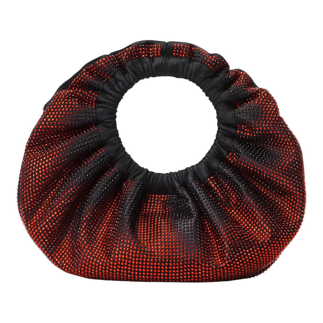 Club21 - Alexander Wang - Crescent Mini Bag In Distressed Crystal Hotfix - TOP HANDLE - Red