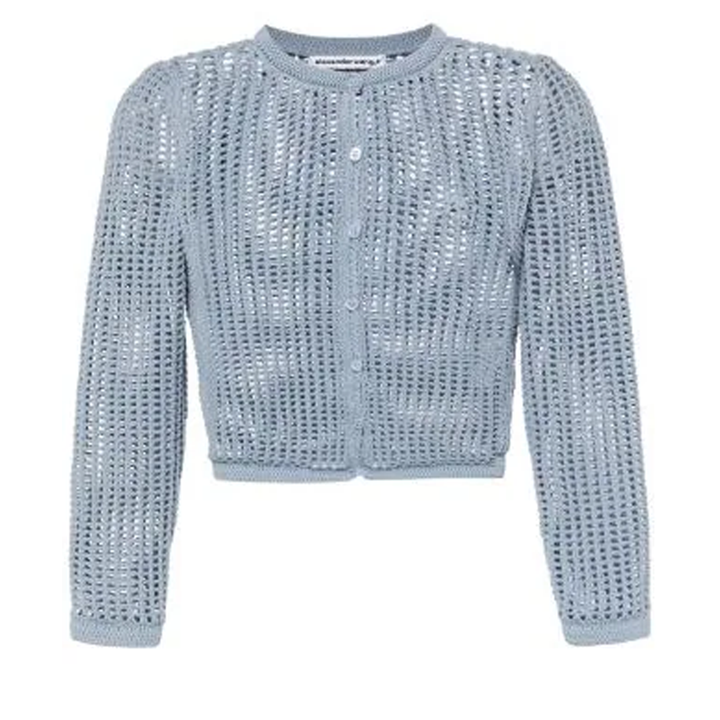 Alexander_Wang_Cropped_Logo_Cardigan-Blue