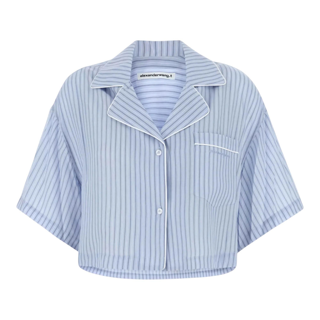 Club21 - Alexander Wang - Cropped Shirt - BLOUSES - Blue