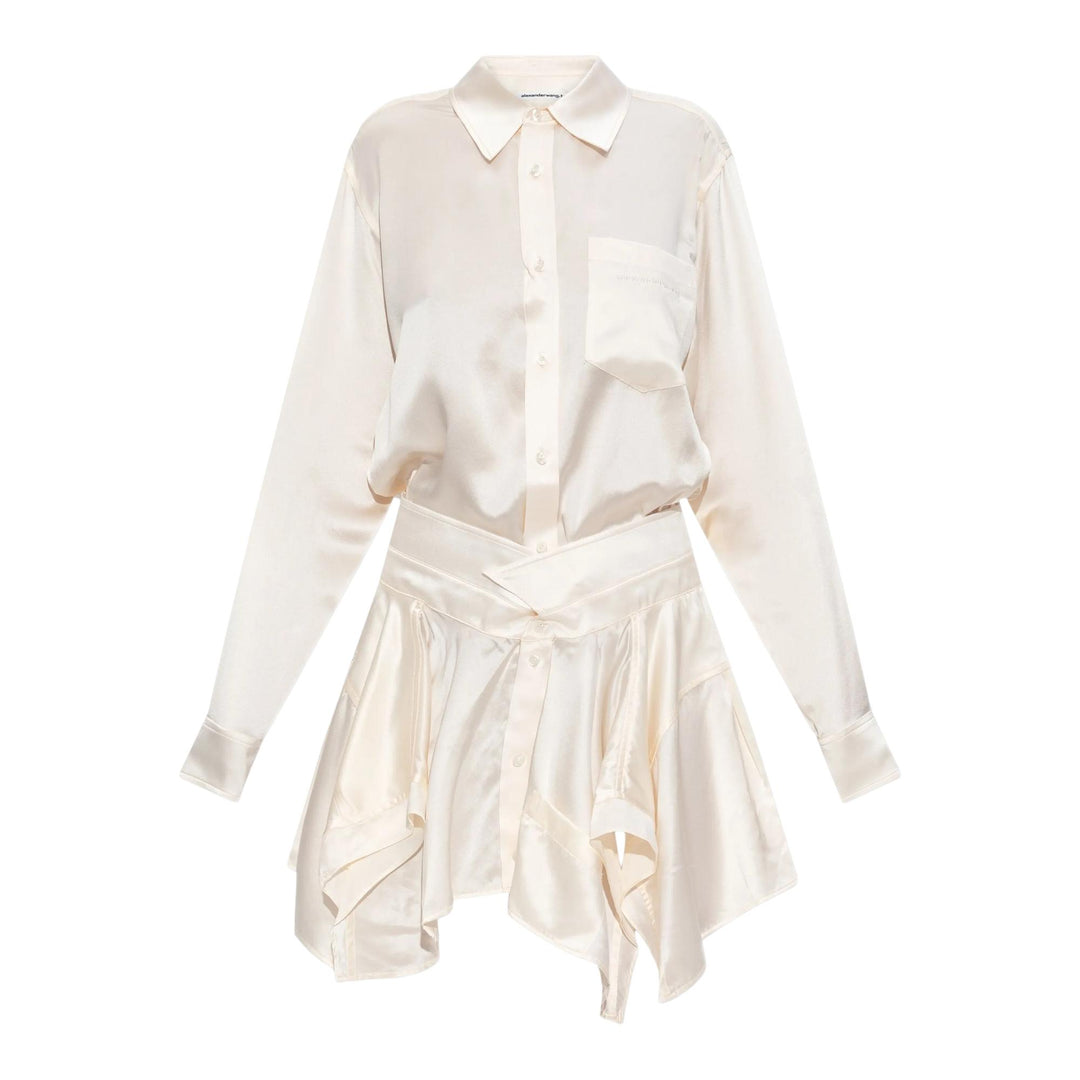 Club21 - Alexander Wang - Cut Off Double Shirt Dress - WOVEN DRESSES - Ivory