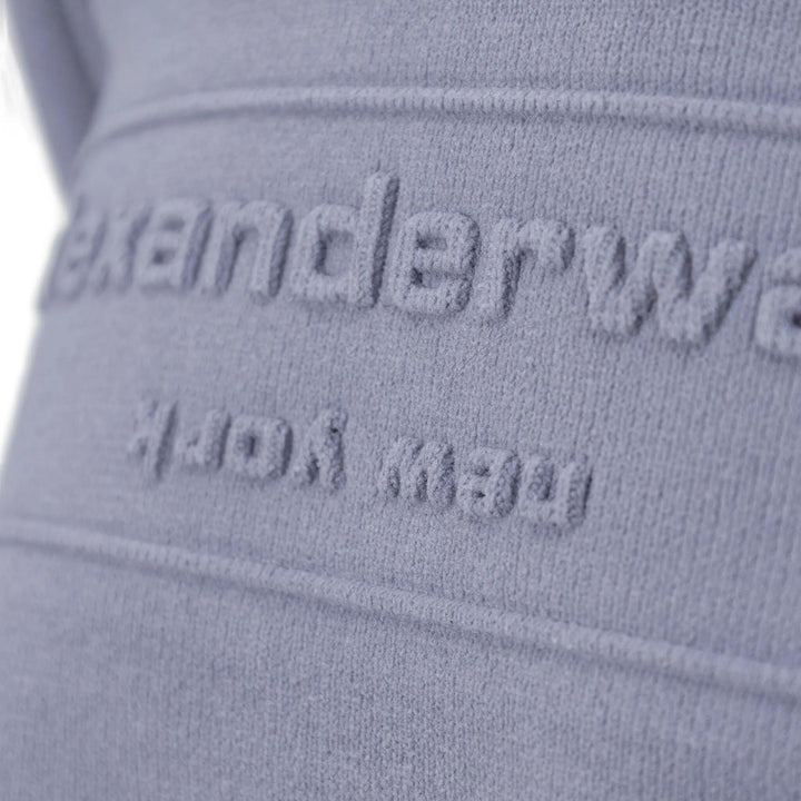 Club21 - Alexander Wang - Embossed Logo Ribbed Pullover - SWEATERS - Light Grey