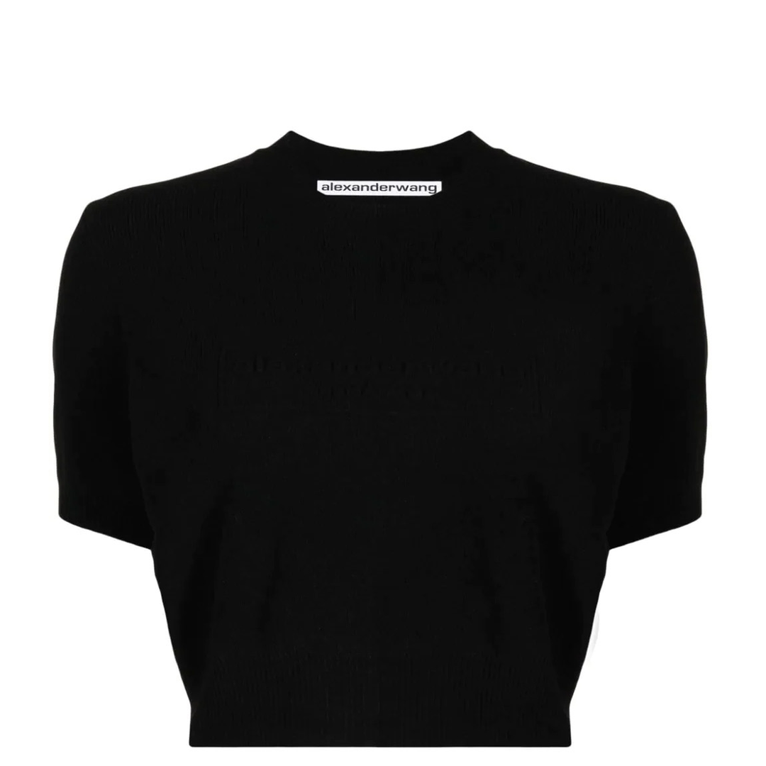 Alexander_Wang_Embossed_Logo_Ribbed_Tee_Black