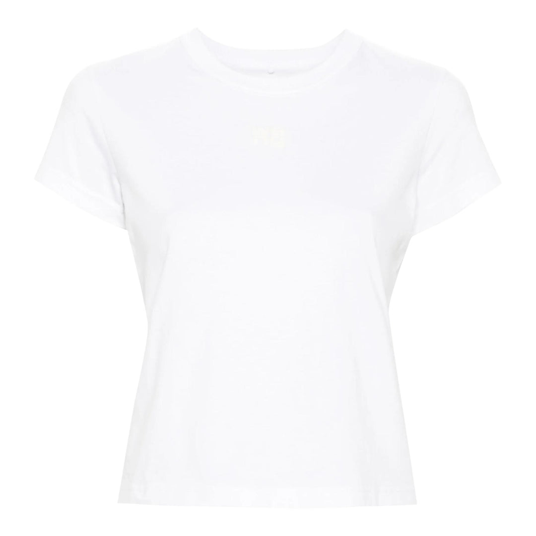 Club21 - Alexander Wang - Essential Jersey Shrunk Tee With Puff Logo - TEES - White