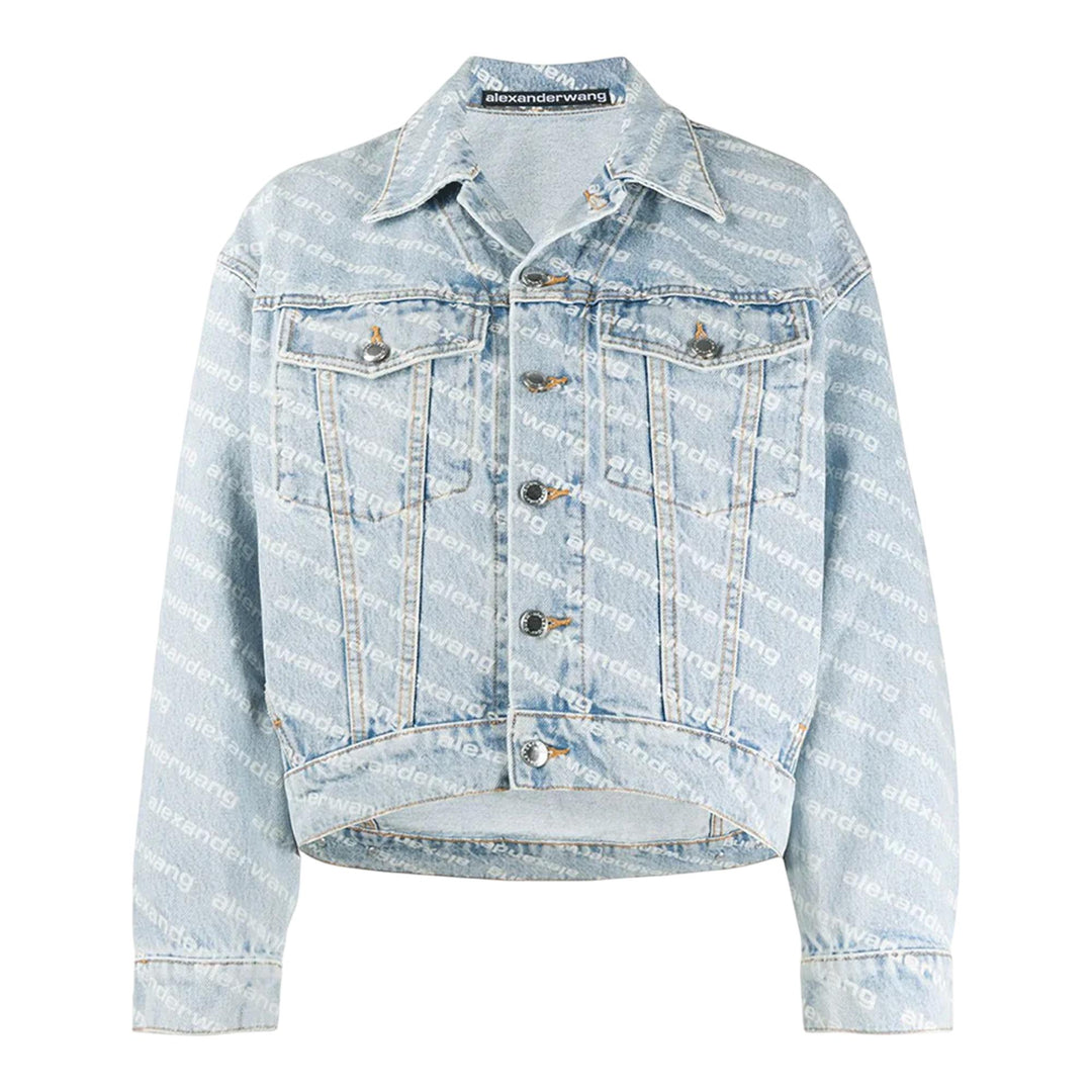 Club21 - Alexander Wang - Falling Back Logo Jacket In Denim - BLOUSON - Blue