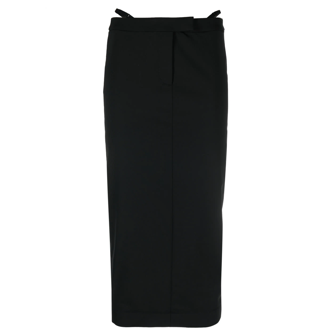 Alexander_Wang_Fitted_Long_Skirt_In_Stretch_Tailoring_Black