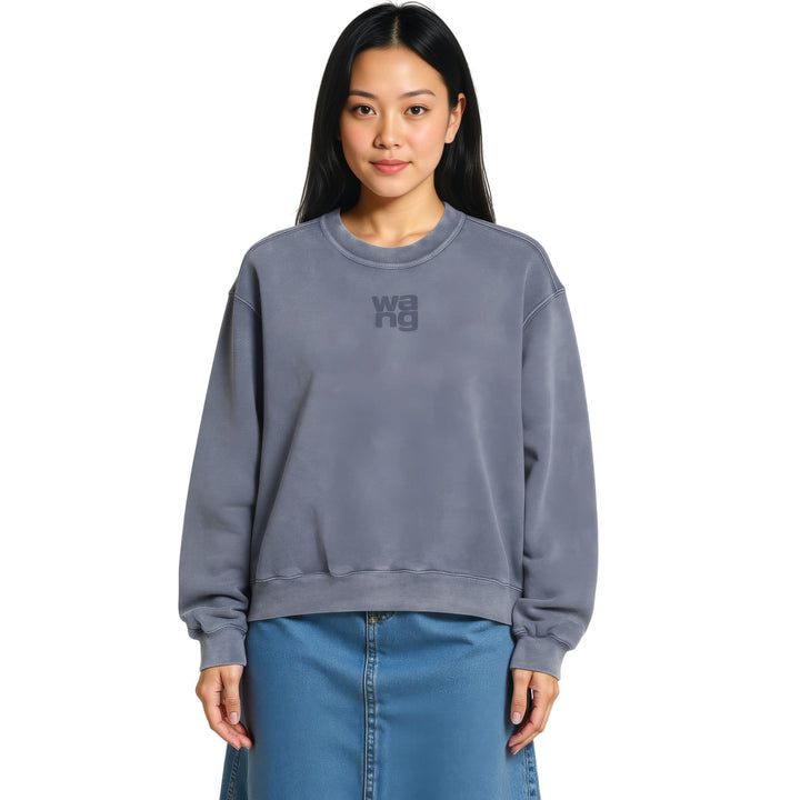Club21 - Alexander Wang - Logo Puff Print Sweatshirt - KNIT TOPS - Blue