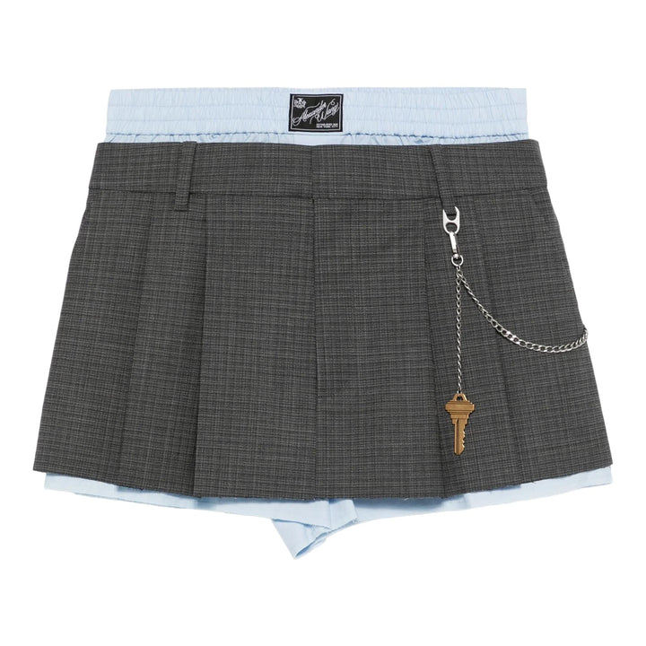 Club21 - Alexander Wang - Pleated Skort With Chain - SKORTS - Grey