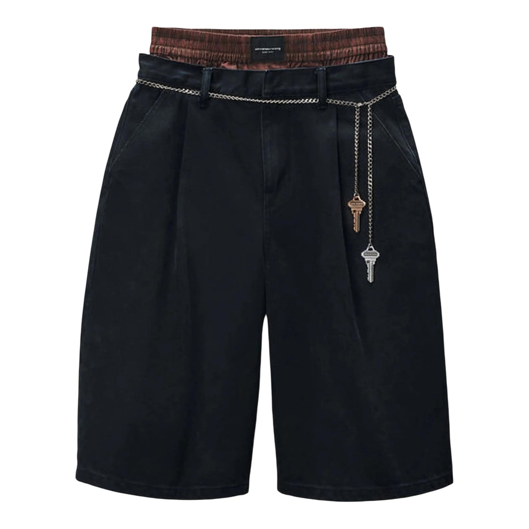 Club21 - Alexander Wang - Pre-Styled Pleated Short With Hardware - SHORTS - Black