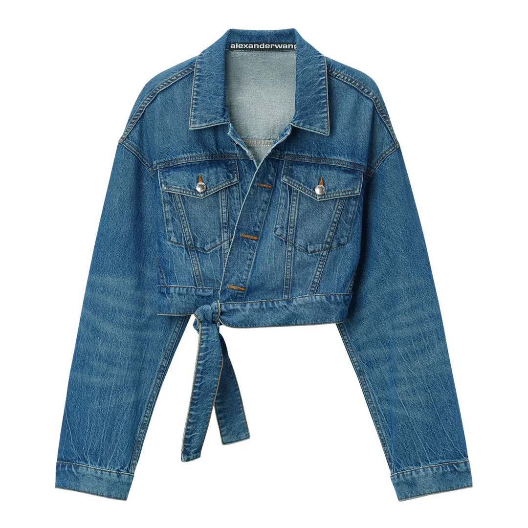 Regen Cotton Denim Wrapped Jacket