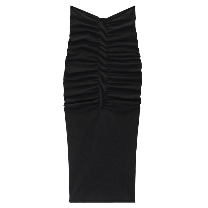 Alexander_Wang_Ruched_Maxi_Skirt_Black