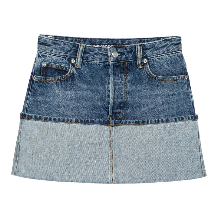 Club21 - Alexander Wang - Skirt With Embroidered Turnback - SKIRTS - Denim