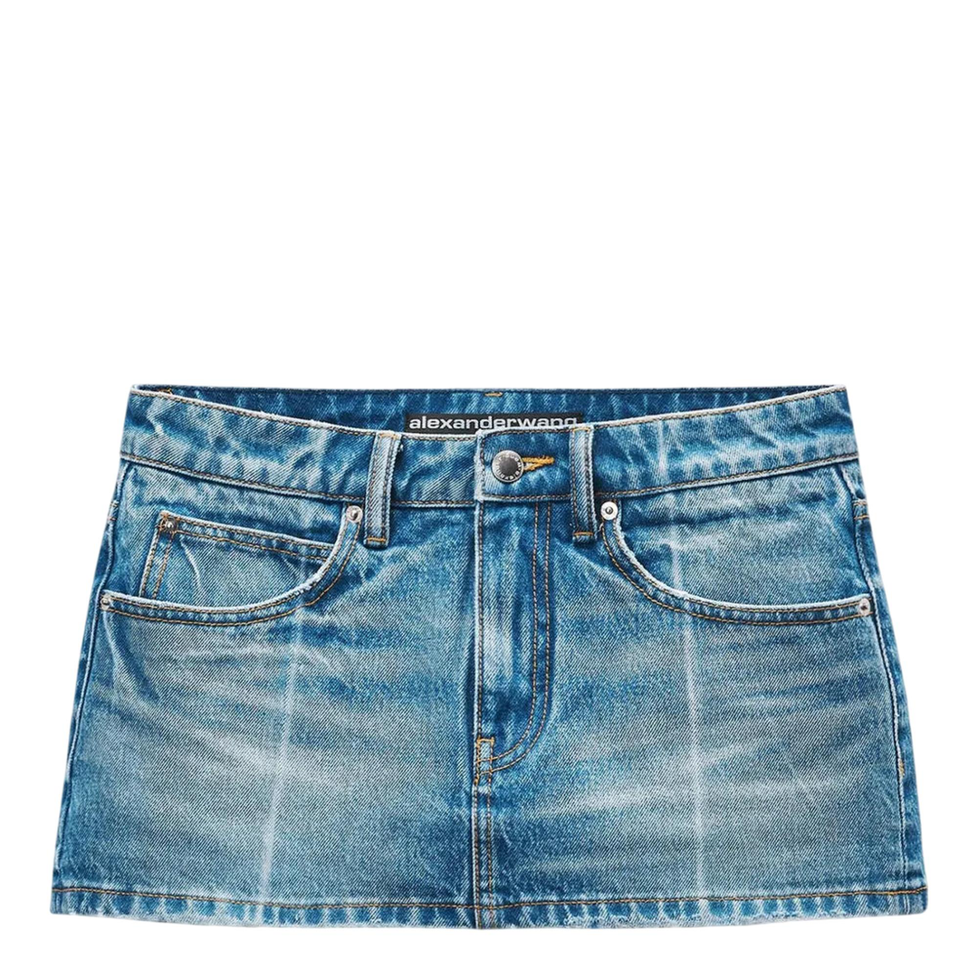 Skort With Faded Fold Lines