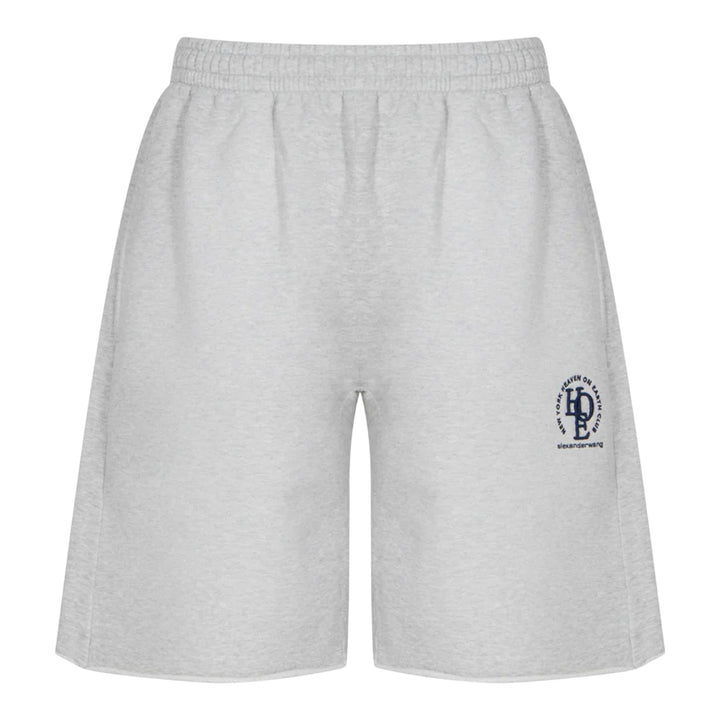 Club21 - Alexander Wang - Unisex Logo Oversized Cotton Terry Sweat Short - SHORTS - Light Grey