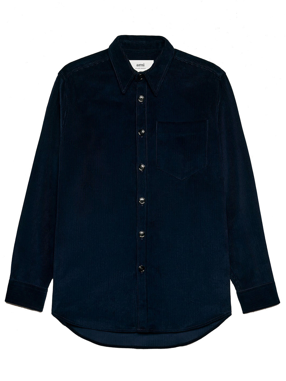    Ami-Paris-Oversized-Casual-Overshirt-Navy-1