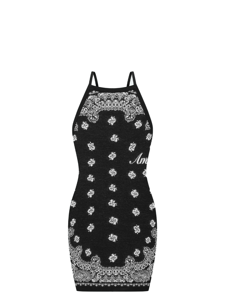 AMIRI Bandana Halter Neck Dress Black 1