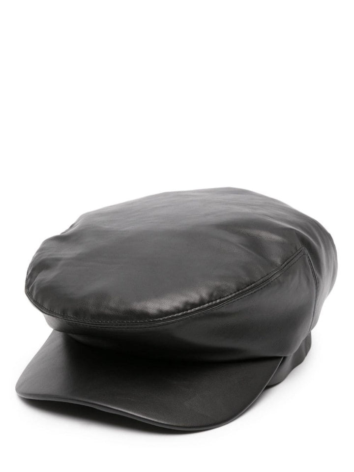     Amiri-Vegan-Leather-Driver-Hat-Black-1