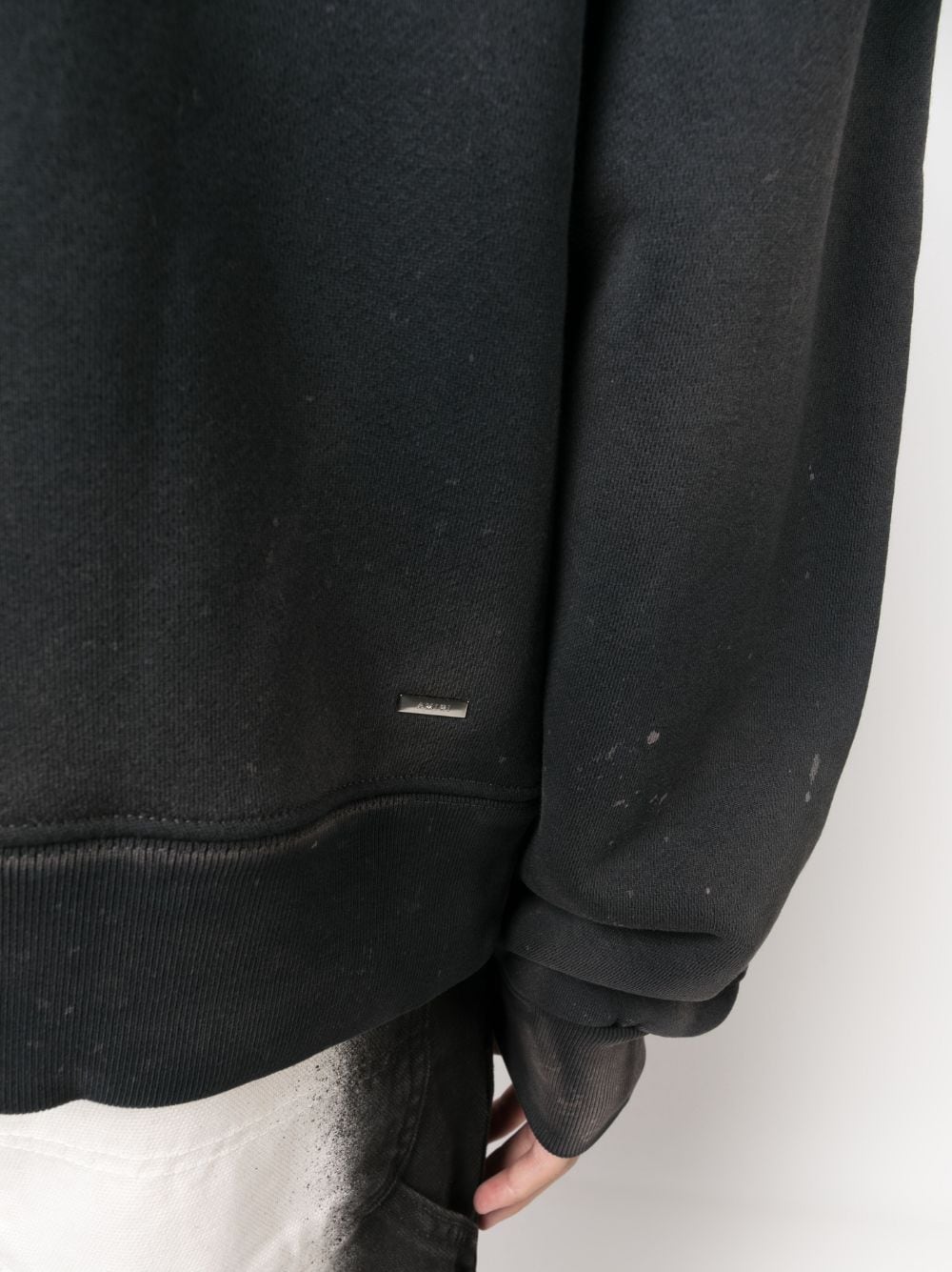 Amiri-Vintage-Collegiate-Zip-Hoodie-Black-5