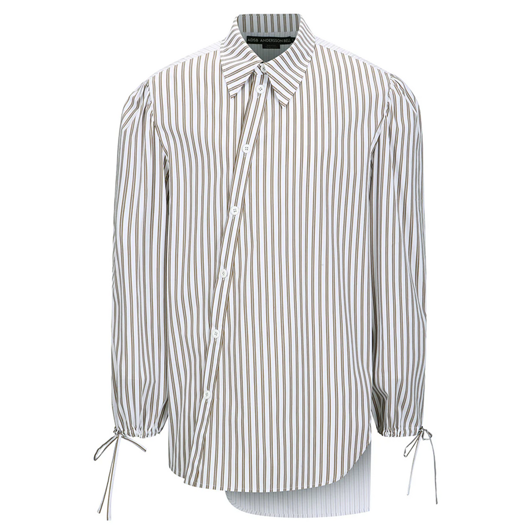 Bouquet Stripe Asymmetric Shirt