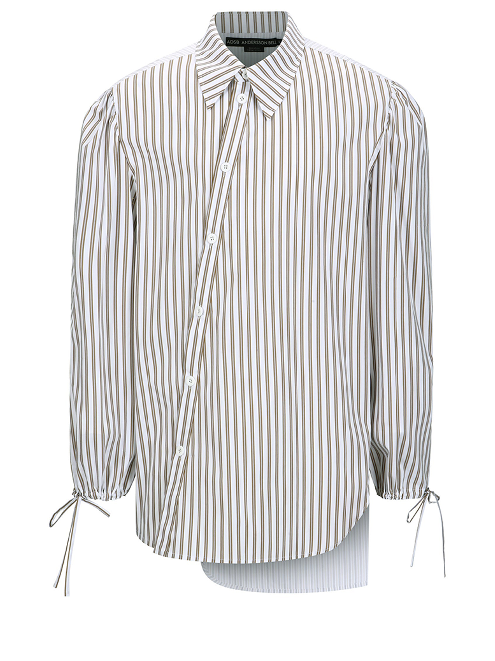 Bouquet Stripe Asymmetric Shirt