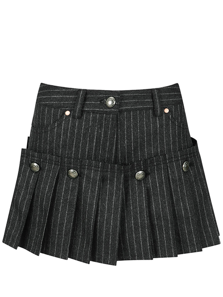 Stripe Wool Skort