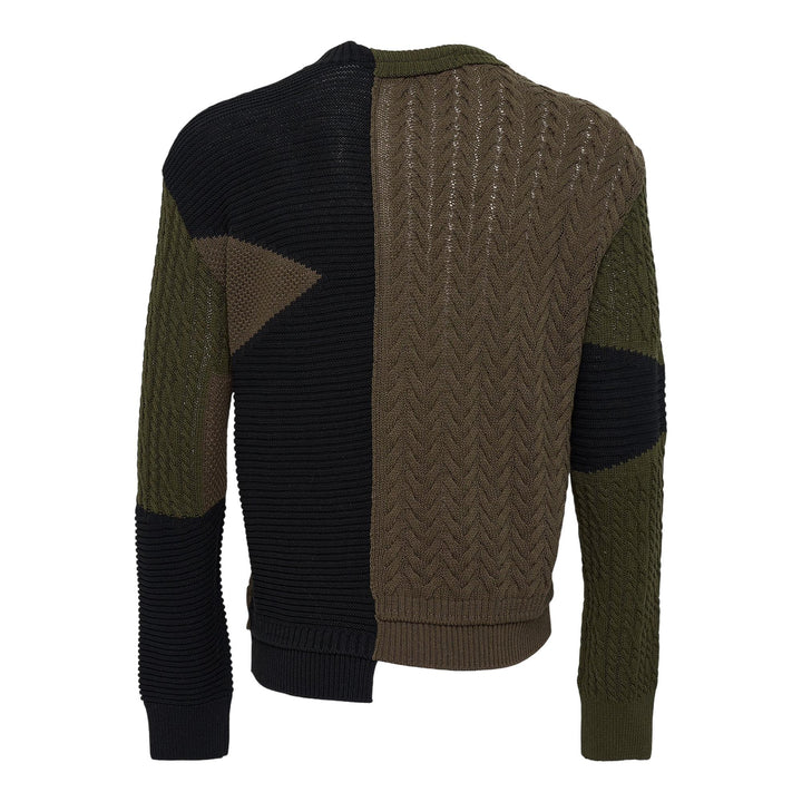 Club21 - Andersson Bell - Patchwork Asymmetric Crewneck Sweater - SWEATERS - Multi