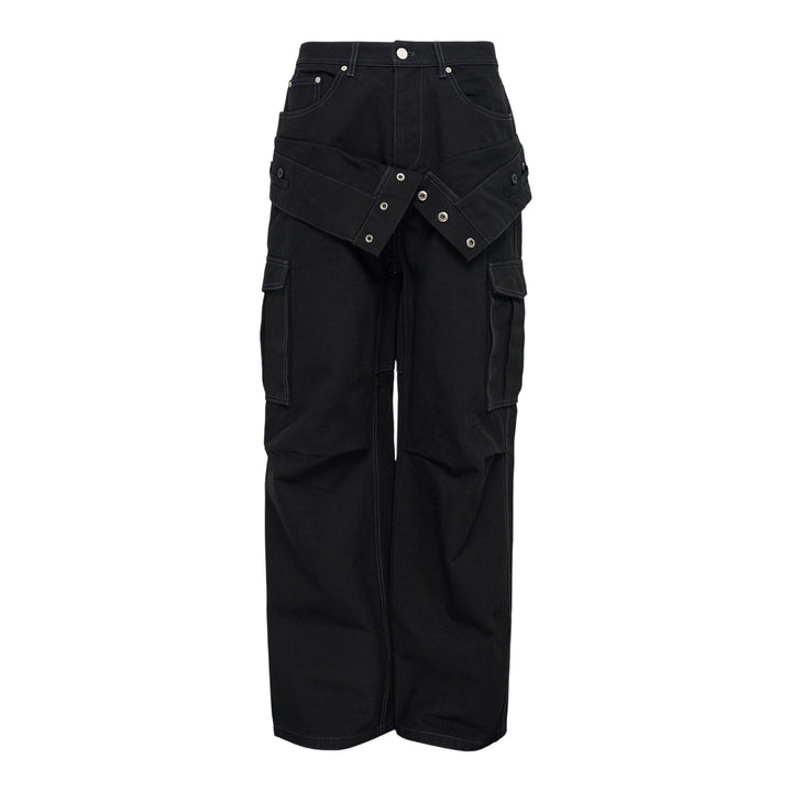 Club21 - Andersson Bell - Unisex Double Waist Work Wide Jeans - JEANS - Black