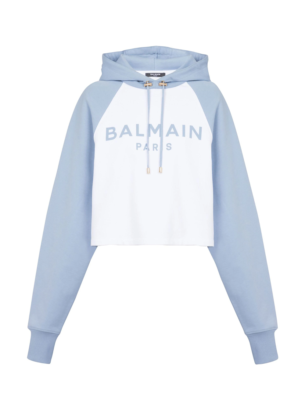 BALMAIN_BalmainPrintRaglanCroppedSweatshirt-Blue