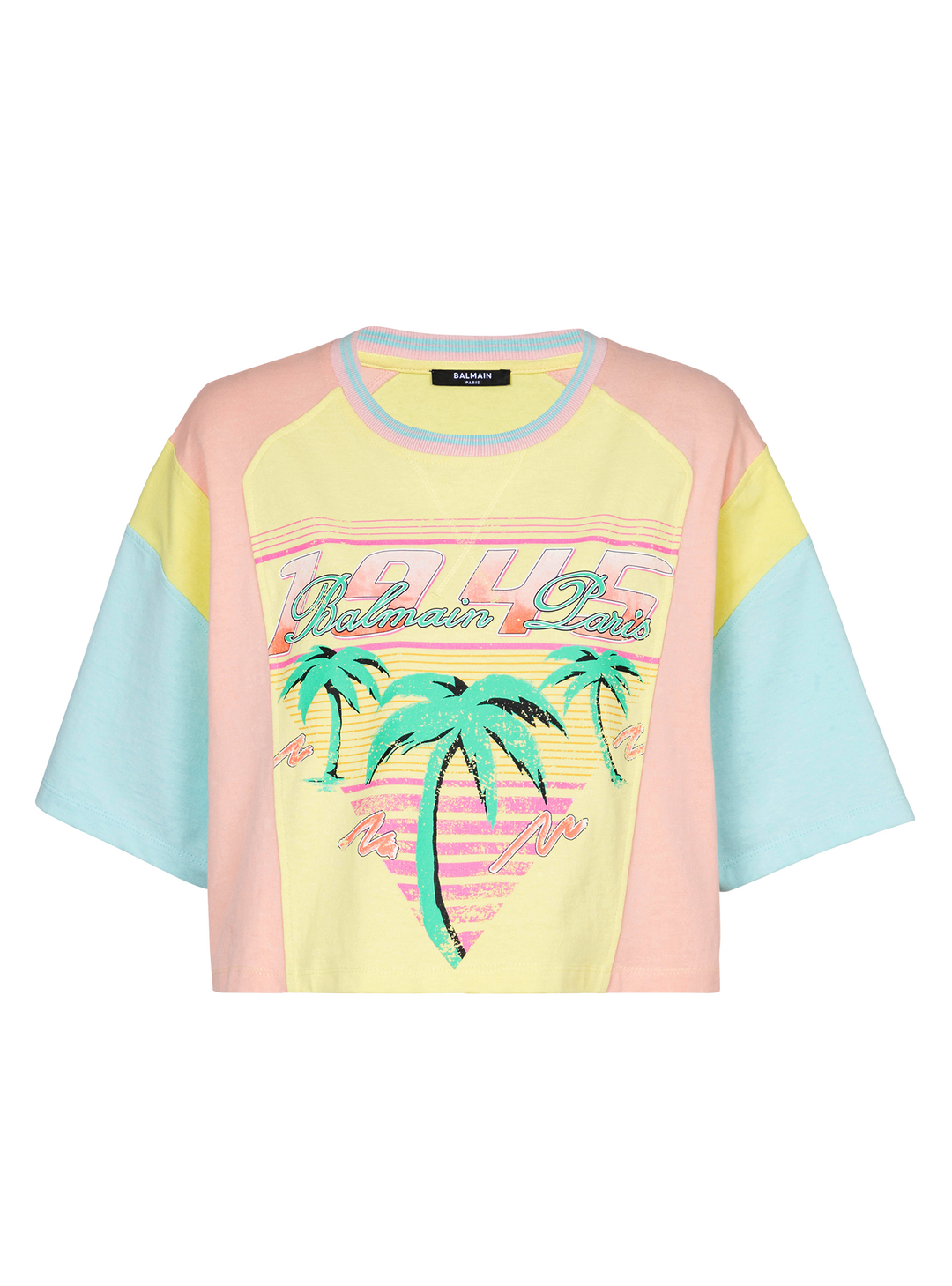 BALMAIN_Signature_Palm_Tree_T-Shirt-Multi