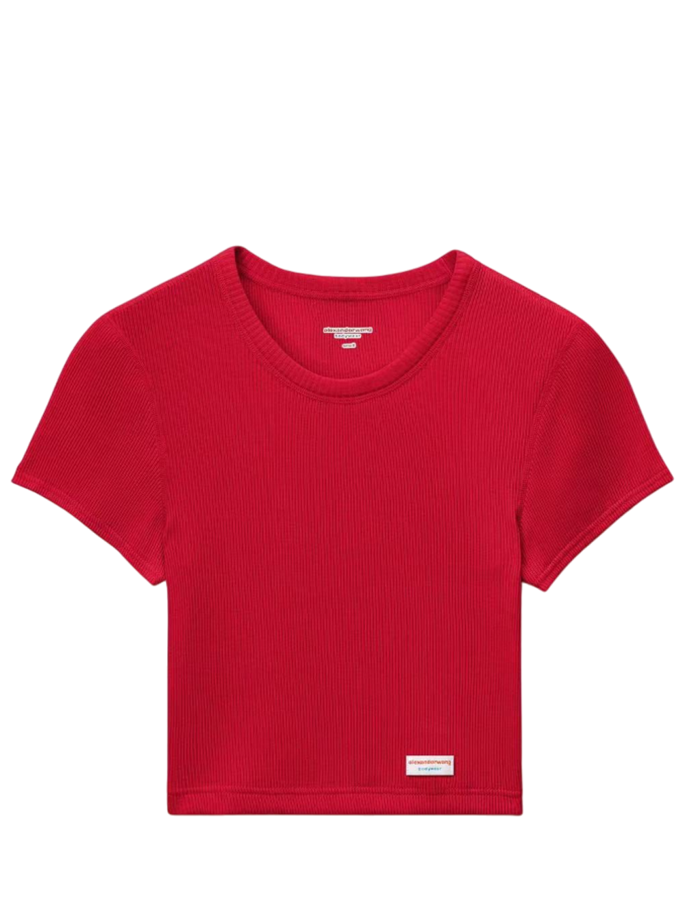 BODYWEARBYALEXANDERWANG_CroppedShort-SleeveTeeInRibbedCottonJersey_Fushia