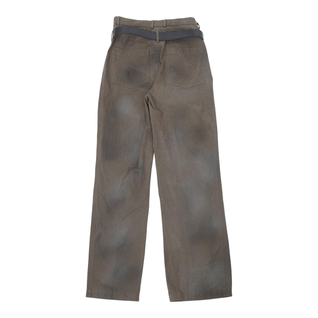 Club21 - BONBOM - Belt-Press-Made Tuck Pants - PANTS - Khaki