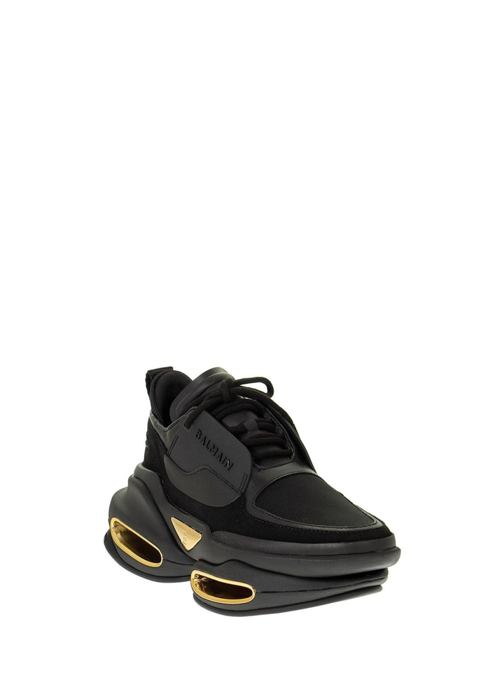 Balmain-B-Bold-Low-Calf&Suede-Sneakers-Black-2