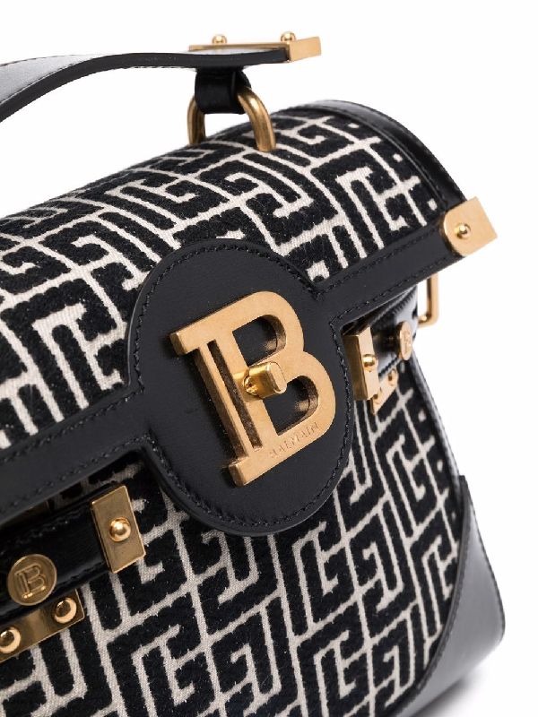 Balmain Bbuzz 23-Monogram Jacquard Crossbody Print 4