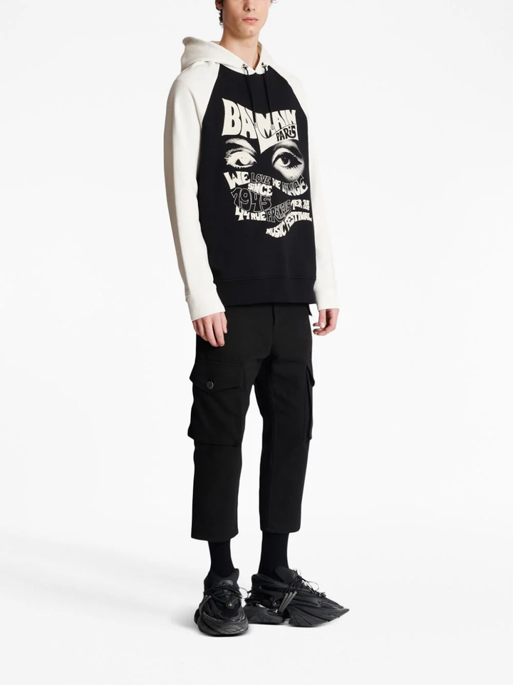 Balmain-Festival-Printed-Hoodie-Black-3