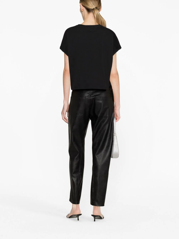 Balmain-Flock-Detail-Cropped-Tee-Black-4